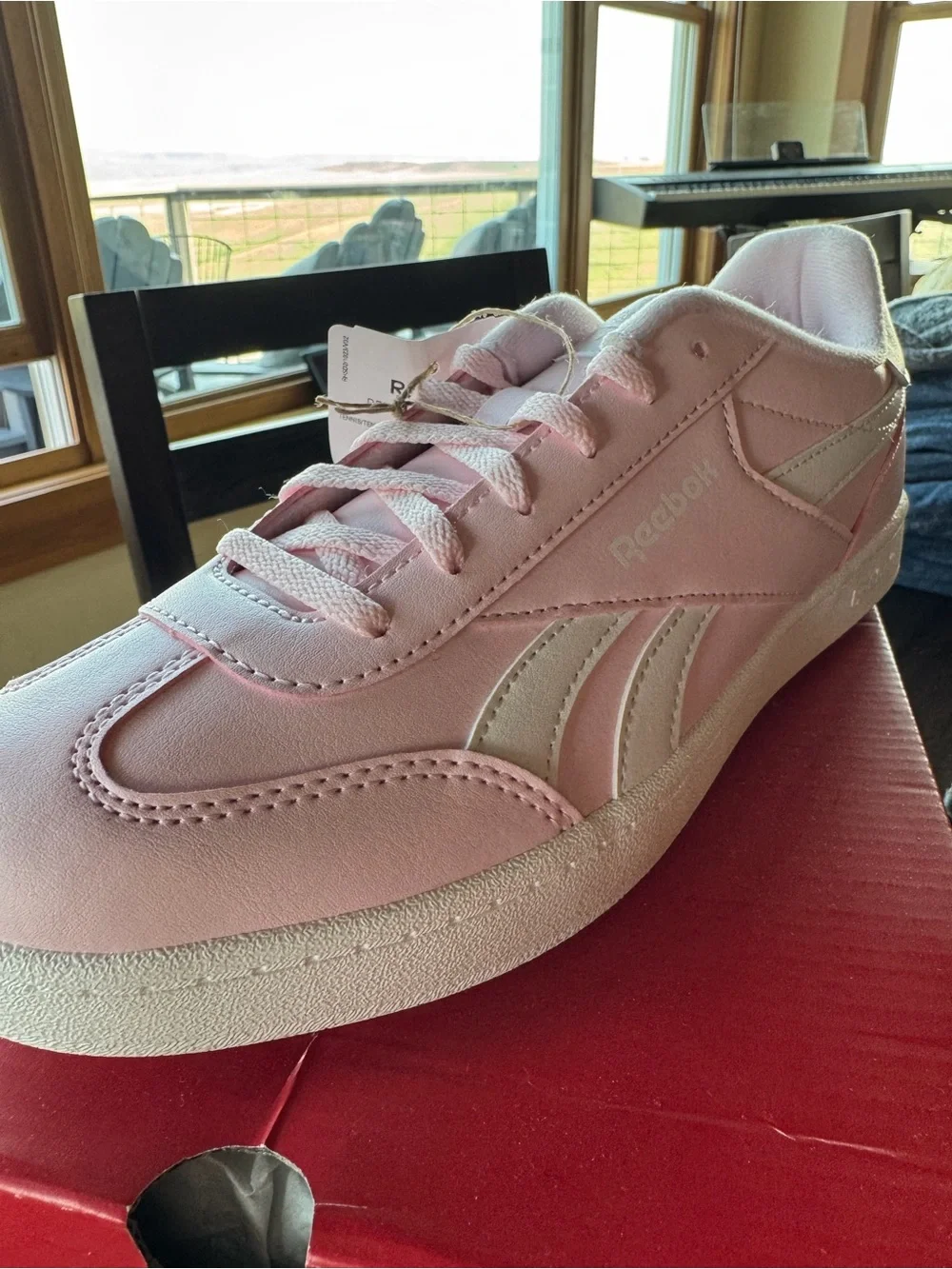 Reebok Kids Pink and White Classic Sneaker